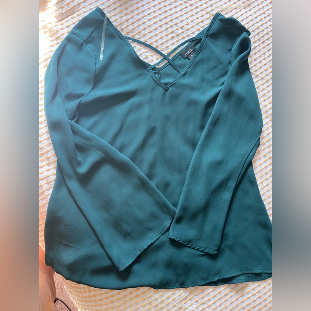Green blouse